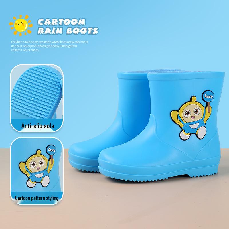 

Cute Toddler Rain Boots: Waterproof, Non-Slip Cartoon Rubber Shoes for Kids Aged 1-8 15 cm Inner Length
