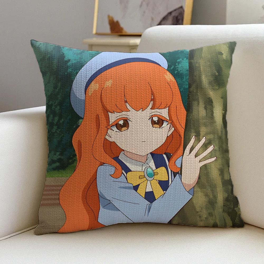 1A-Secret Loves Angel Anime Cushion Cover Natural Linen Pillowcase Set, All-In-One Decor For Sofa, Bedroom & Chair