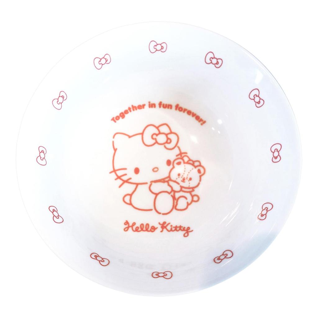 Sanrio Reismikrowellen- und Spülmaschinen-Schüssel, Blau-Weiß kariert, Hergestellt in Produktnummer 300105 "Hello Kitty", 16cm, Sicher, Geschirr, Zubehör,