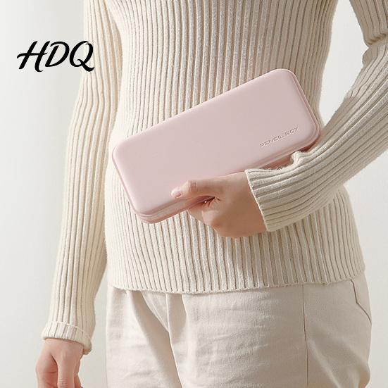 Slim Design Stationery Storage 2Pcs Simple Pencil Case for Students Plastic Holder Easy to Clean Desk Accessory with Multiple Compartments,