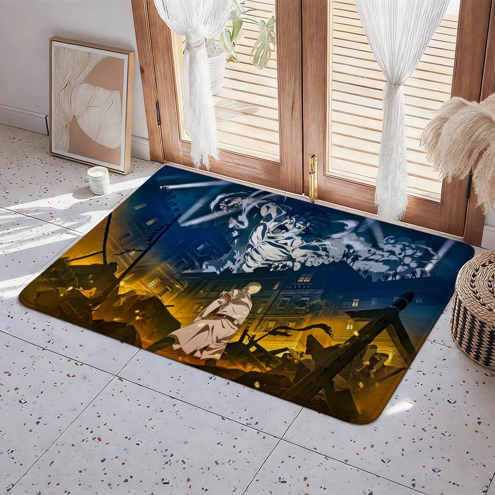 Anime Hot A Attack on Titan Floor Mat Eco Flannel Doormat Non Slip Odorless Indoor Floor Rug Soft Short Plush Home Mat