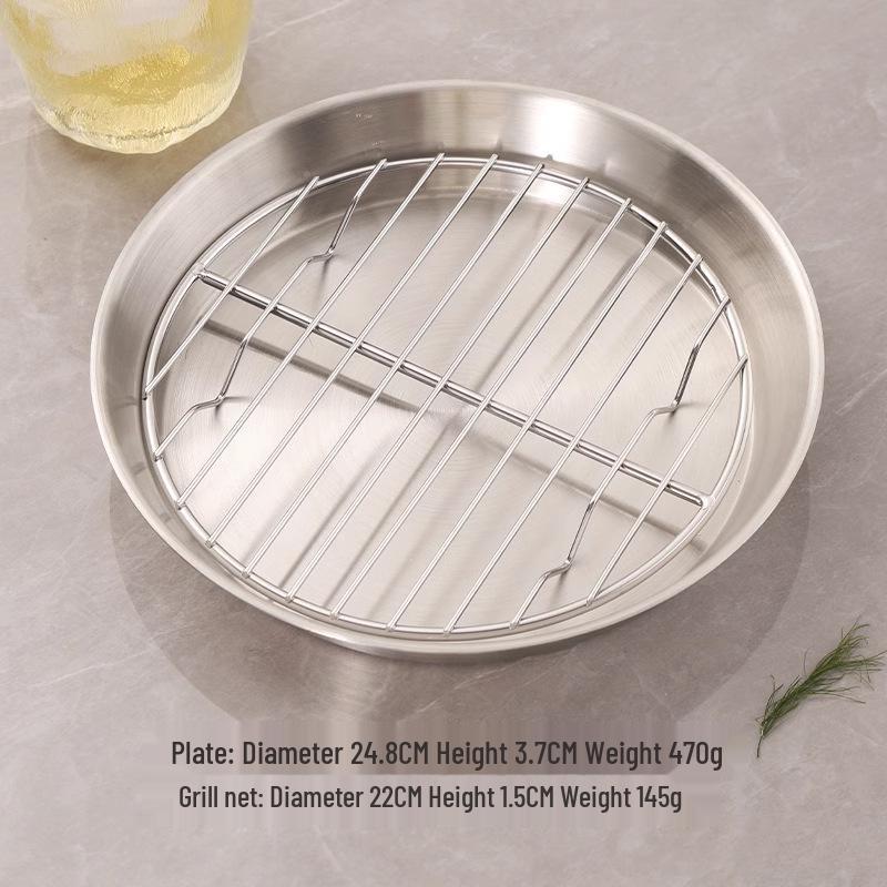 304 Stainless Steel Skewer Rack & Baking Pan for Air Fryer/Oven