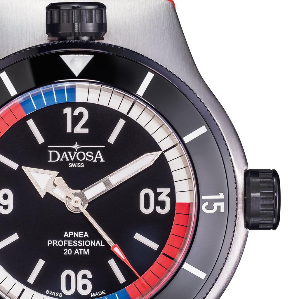 Davosa Apnea Diver Special Edition Automatic Swiss-Made Watch, Black, Men's, 161.569.55