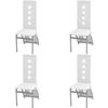 VidaXL 4x Dining Chair Artificial Leather White Kitchen Chairs 243647