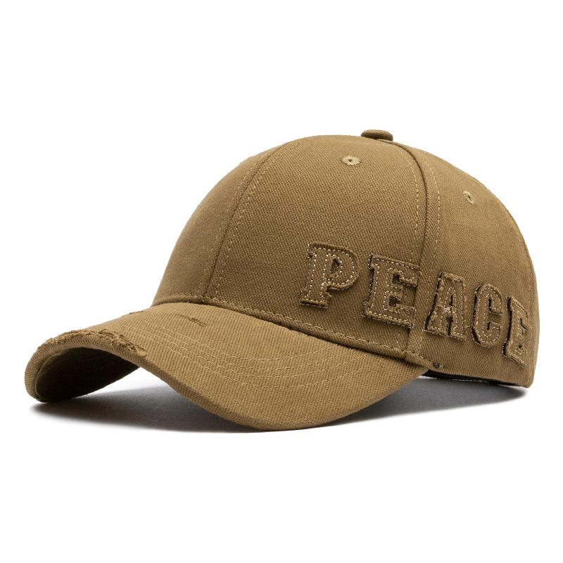 Hole Embroidered Letter Baseball Cap Spring Autumn Cap Unisex Outdoor Sunscreen Hat For Men Women