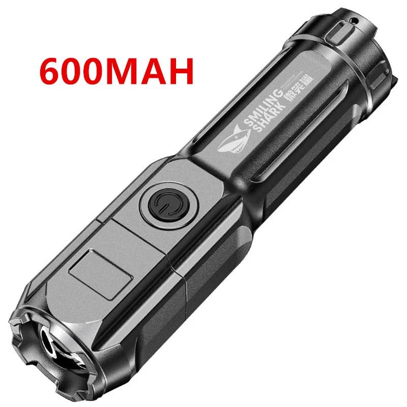 Telescopic Zoom Tactical Flashlights Rechargeable LED Torch 4 Lighting Modes Long-Range Waterproof Camping Fishing Flashlight