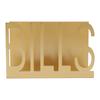 Desktop Metal Mail Holder Cutout Design Desk Letter Envelope Document Organizer with Anti Slip