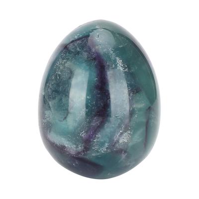Natural Fluorite Egg Massage Jade Healing Colorful Crystal Home Craft Decoration