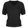 Shop   Women S Korean V Neck Light Fit Plain SS Knit Cream Bom Wkn260043
