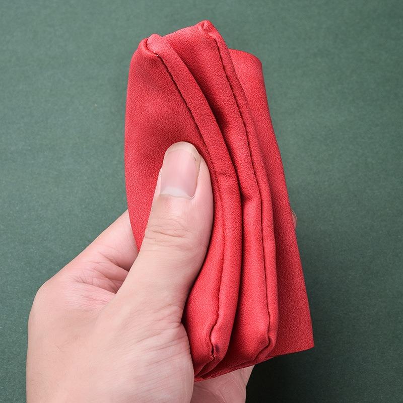 Doppellagige Wechselgeldtasche, Kartenetui für Herren und Damen, große Kapazität, Münzfach, weiche Tasche mit Druckknopf, kleine Mini-Kurzgeldbörse.