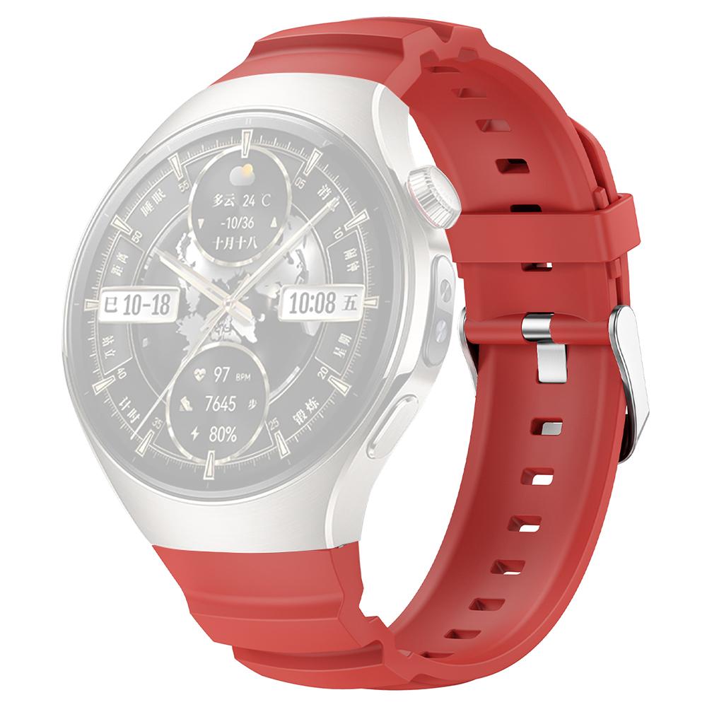 

Для Huawei Watch 5 46 мм Регулируемый ремешок для часов Силикон Металлическая пряжка-пина Наручный ремешок Red