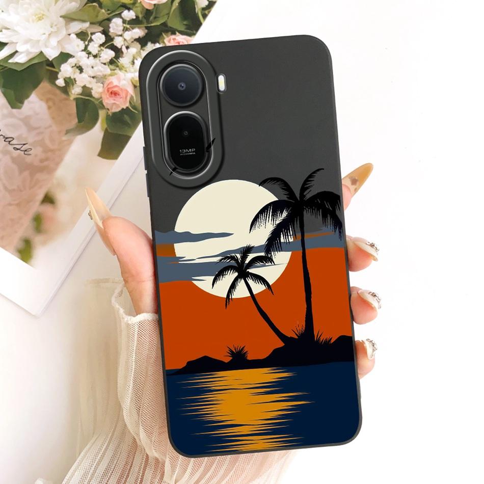 Per Xiaomi Redmi A7 Pro 2026 Custodia per Telefono Pittura Spiaggia del Tramonto alla Moda Per Redmi A7 Pro A7Pro Copertura in Silicone Morbido Paraurti