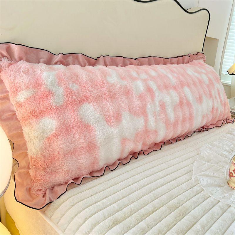 Thickened Rabbit Plush Warm Long Pillowcase Autumn and Winter Extended Envelope Pillowcase, No Pillow Core