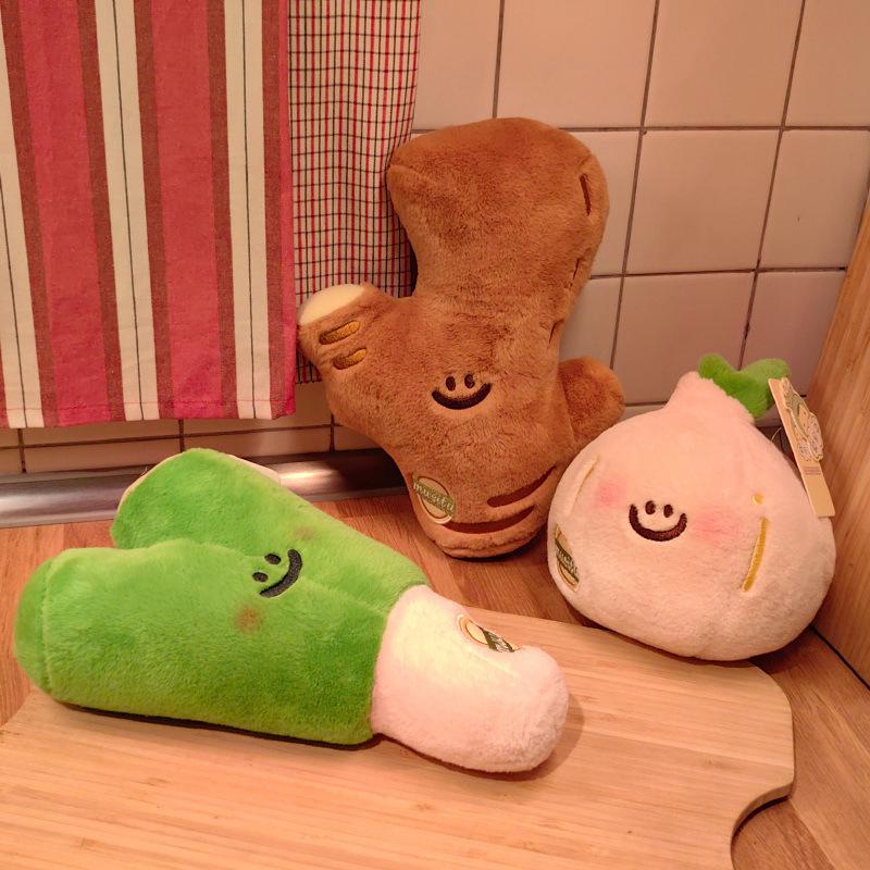 Bai Fen Bai Dolls And Toys Green British Jc Fun Garlic Head Doll Creative Onion Plush Toy Simulation Vegetable Series Ginger Doll