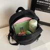 Minimalist Backpack for Women and Men Lightweight Nylon School Bag with Front Pocket
