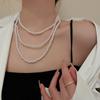 Irregular Long Pearl Necklace French Light Luxury Temperament Sweater Chain Niche Simple High Sense Necklace Women