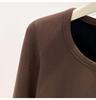Women's European Style Velvet-Lined Long Sleeve Slimming T-Shirt for Autumn/Winter