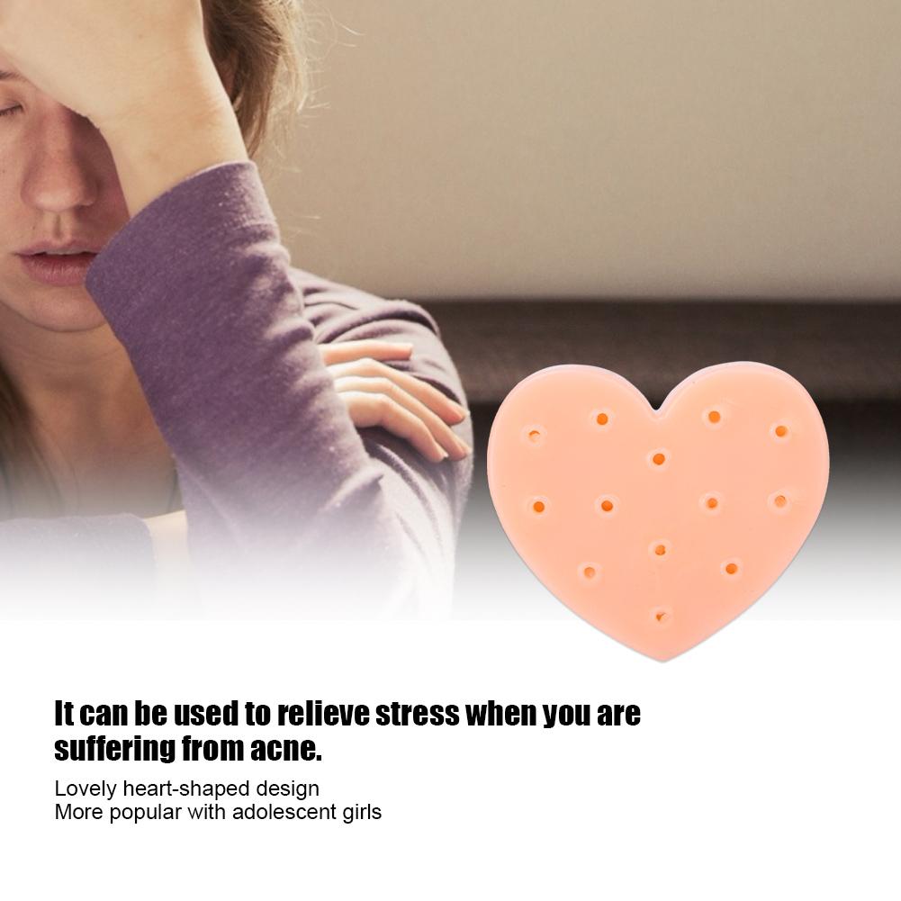 Stress Relief Toys Heart Shaped Pimple Picking Toys Stop Picking Your Face TPE Toys