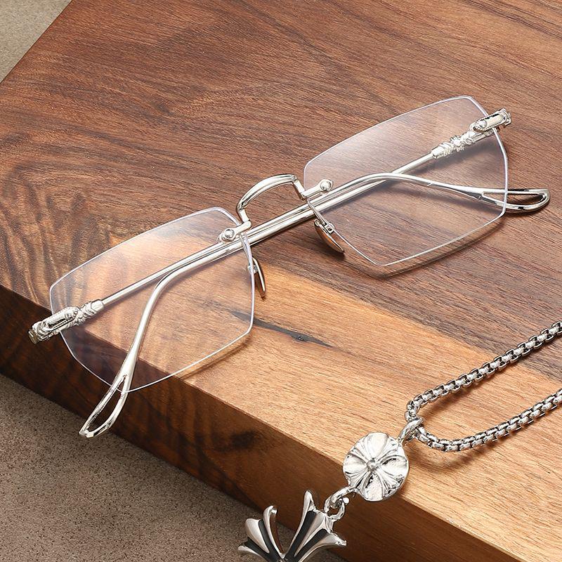 Ultralight Frameless Photochromic Anti-Blue Light Glasses, Trendy Prescription-Ready for Men & Women, Xiaohongshu Style