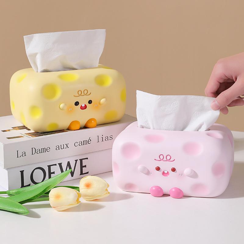 Creative Pumping Carton Living Room Tissue Box Light Luxury High-end Resin Ornament Coffee Table Decoration Home