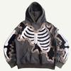 Europe, America 2025 American Graffiti Printing Men's and Women's Loose Casual Zipper Hooded Sweater Trendy Brand