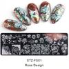 Nail Stamping Plate Various Patterns Clear Engraved Rust-Proof Polish Printing Flowers Nail Art Stamp for Girl