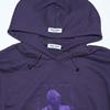 Square Embroidered Logo Hoodie Purple