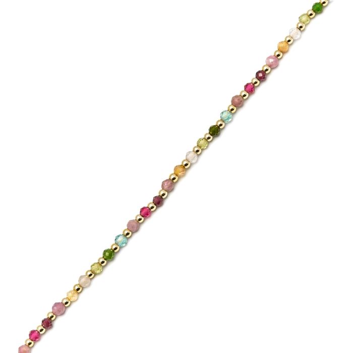 Bracelet - LUXENTER - Dirrim - Argent 925 - Or jaune 18K - Cristaux multicolores