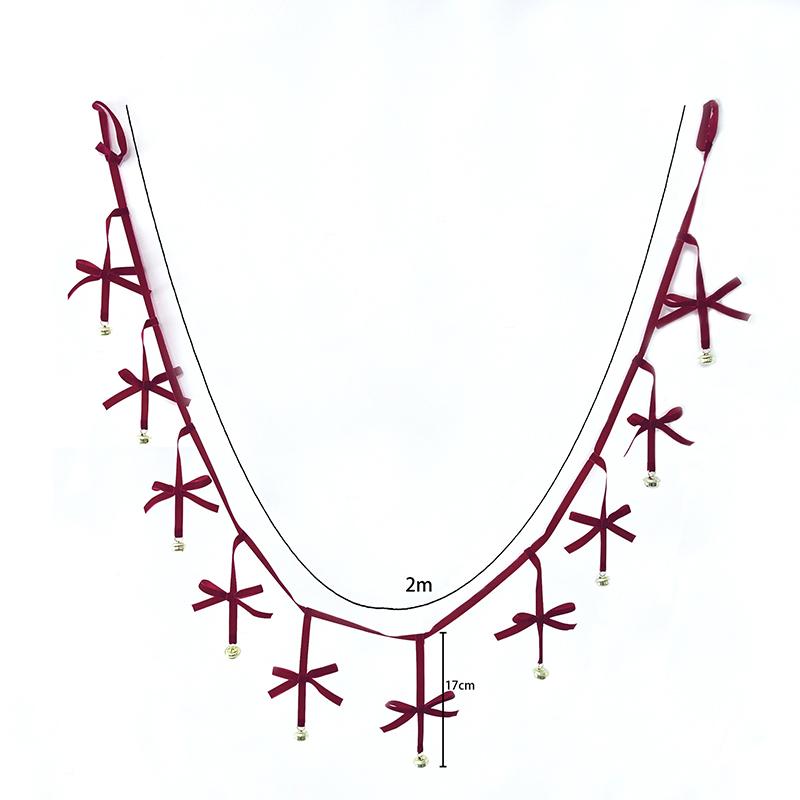 Christmas Home Decorations Handmade Bow Bells New Year Party Warm Atmosphere Decor Hanging Pendants Bows Diy Xmas Tree Ornaments