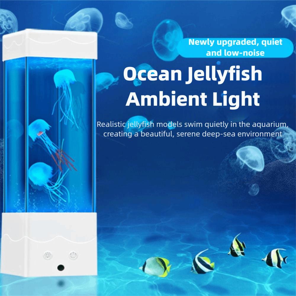 7 Colors Night Light Color-Changing Desktop Light Creative LED Jellyfish Lamp  Gift