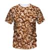 Creative Potato Chip 3d Printed T-shirt Summer Men's Short Sleeve Fashion Popcorn Noodles Graphic