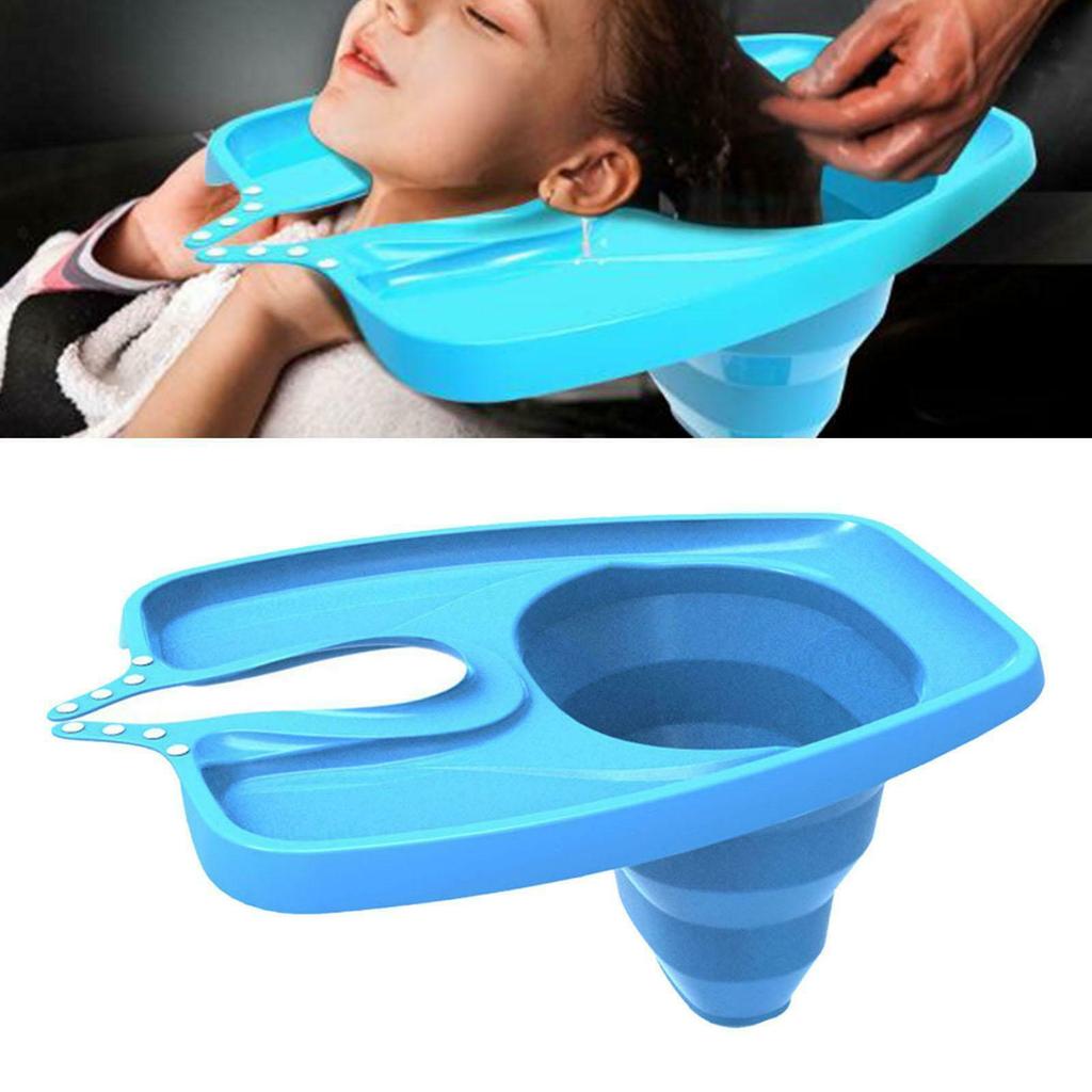Elderly Disabled Pregnant Children Portable Hair Washing Tray Kit Inflatable Shampoo Basin Bowl for Bedside and In Bed