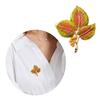 Artistic Enamel Autumn Leaf Pin Jewelry Combining Vintage Aesthetics and Natural Accent for a Distinctive Look