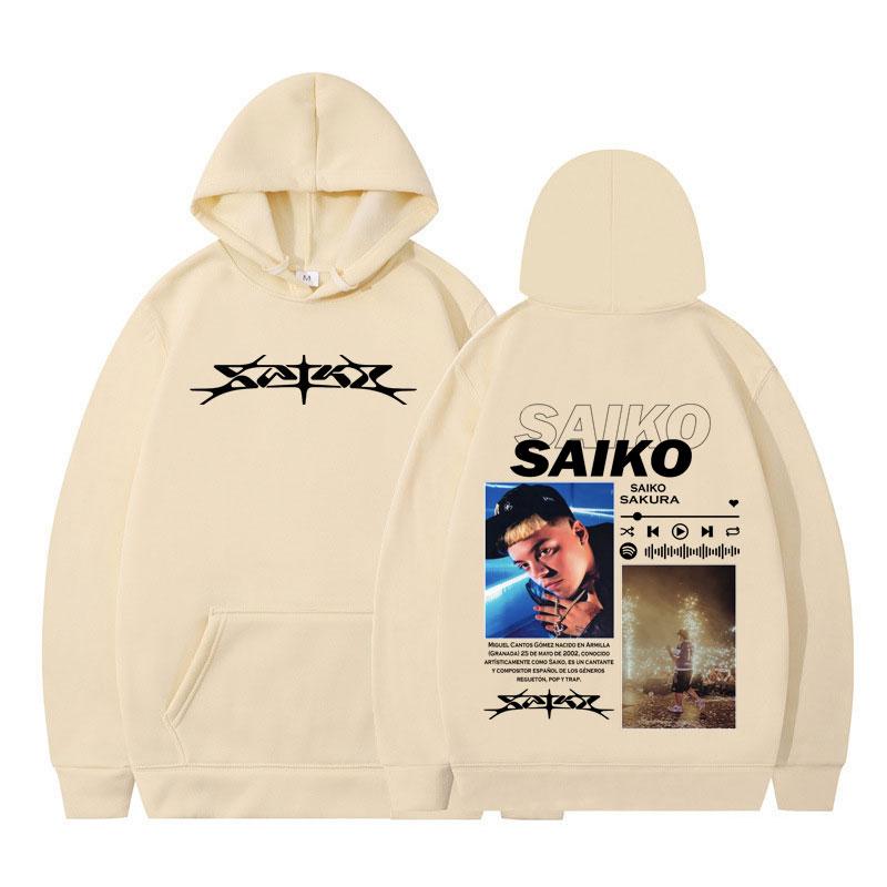 Rapper SAIKO SAKURA Album Merch Harajuku Hoodies Men Women Fashion Clothes Long Sleeve Hip-hop Oversized Man Hooded Sweatshirts