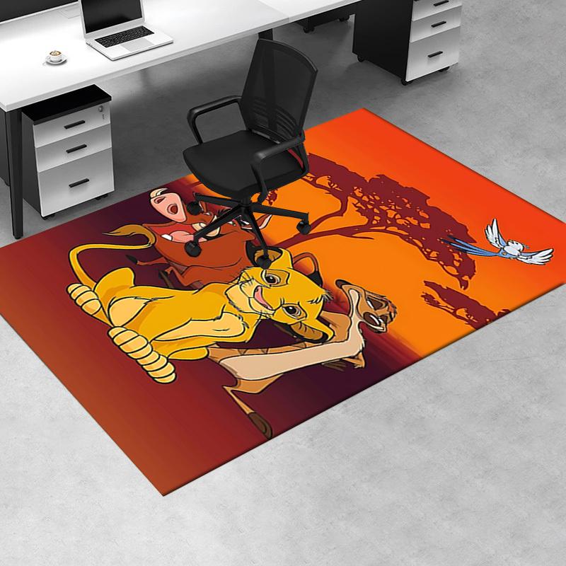 Office Rug Lion King, Safari theme 3D Printed Anti-Slip Rug-Machine Washable for Living Room