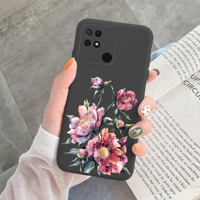 Für Redmi 10C 10 C 10A Hülle Funda Vintage Blumen Blätter Schutzhülle Weiche Capa Für Xiaomi Redmi 10C 13C 14C Bumper Case