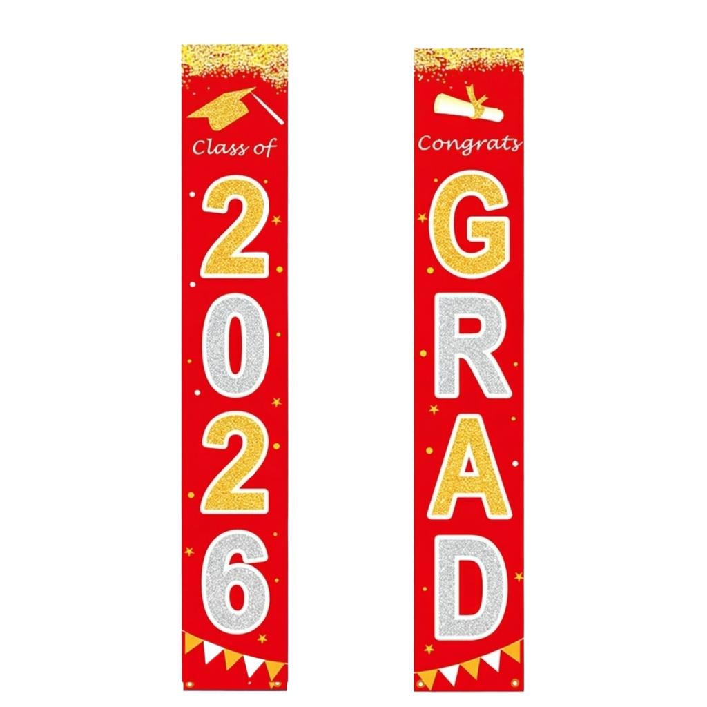 Graduation Class Decoration Door Flag Hanging Flag Graduation Party Decoration Supplies