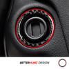 For Mercedes Benz W204 W205 A C Class GLA CLA GLC Ignition Switch Key Hole Ring Trim Carbon Fiber Sticker Car Interior Accessory