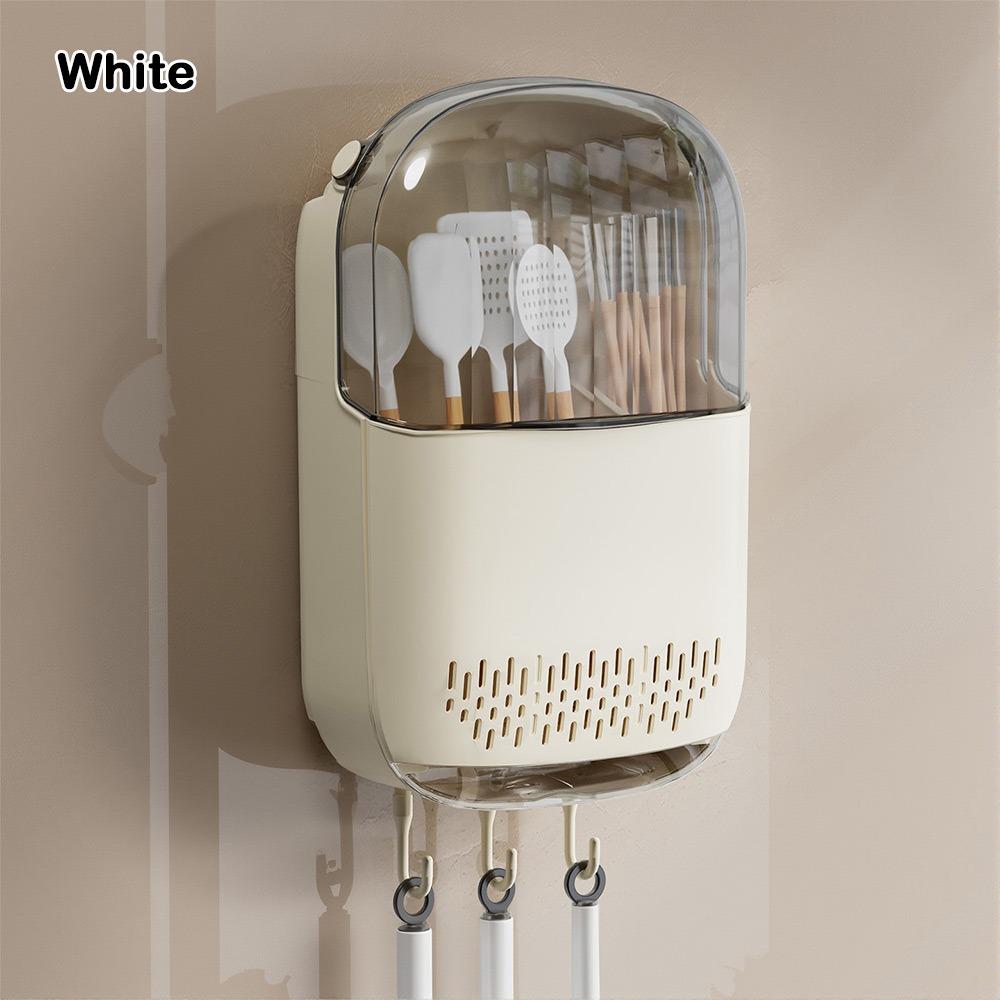 Dust-proof Utensil Holder Wall Mounted Chopstick Holder Durable Chopstick Storage Box  Kitchen
