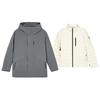 Skechers Solid Color Outdoor Warm Two-Piece Jacket Men jackets Quiet-Gray L423M169-00AV
