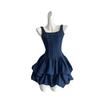 Denim tutu skirt denim denim bud French waist thin dress short skirt