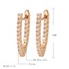 Neue V-Form Lange Ohrringe für Damen Roségold Natur Zirkon Hängeohrringe Mädchen Hochzeitsparty Glänzender Feinschmuck