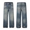New American Retro High Street Jeans Men's Loose Straight Wide-leg Trousers