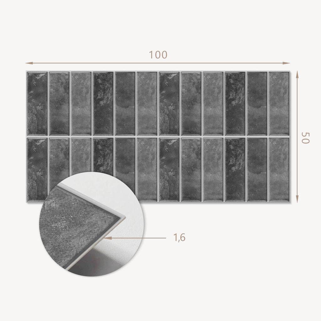 Panel Dekoracyjny Winylowy Samoprzylepny Z Nadrukiem 100X50 Cm Geometryczny Układ Płytek