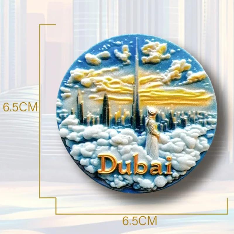 Dubai Fridge Stickers Burj Khalifa Tower Souvenirs Photo Wall Magnetic Stickers Home Decoration Wedding Gifts