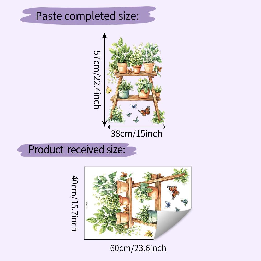 

Self-adhesive Wall Stickers DIY Potted Plant Decals NEW Wall Mural Home Decor 2