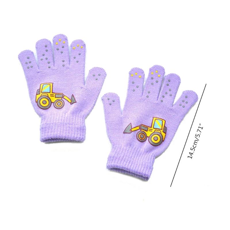 Outdoor Reiten Warme Handschuhe Weiche Elastische Gestrickte Vollfingerhandschuhe für Mädchen Jungen Süße Handschuhe in Bonbonfarben