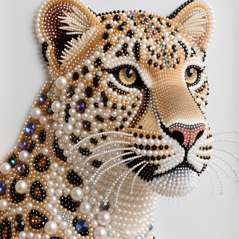 Lion Dance Decorative Painting Ornament, National Tide Lion Dancing Festive Animal Hanging Painting Diy Pearl Diamond Painting Large Size Acrylic