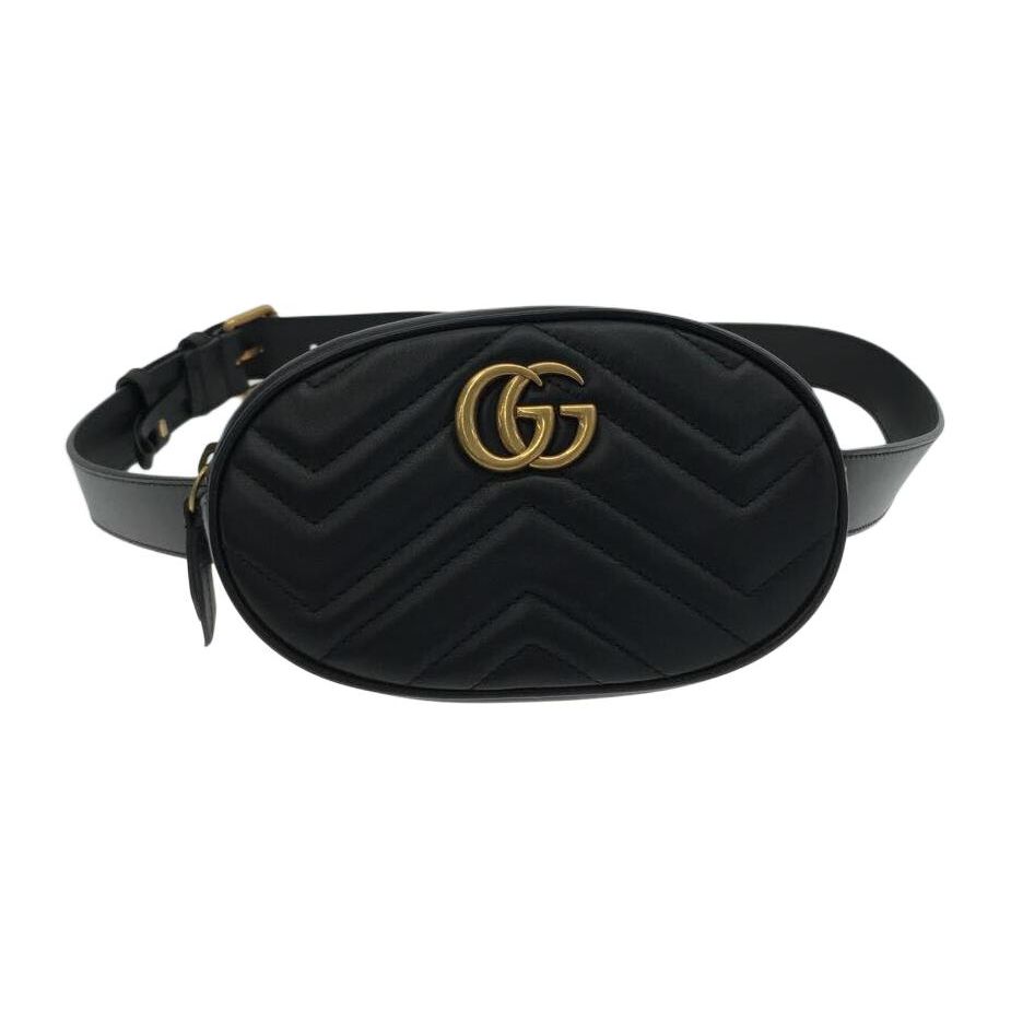 Gucci GG Marmont Quilted Leather Shoulder Crossbody Bag Women bags Black 476434-DSVRT-1000-1