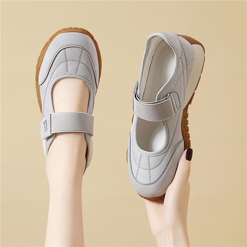 

Retro ballet fashion training shoes casual new platform versatile single shoes Velcro platform sports Mary Jane shoes 40